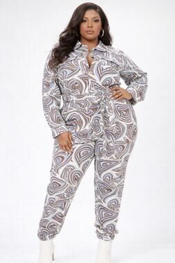 Fashion Nova Call Me Crazy Denim Jumpsuit Blue Womens Plus Size 2X New Flawed